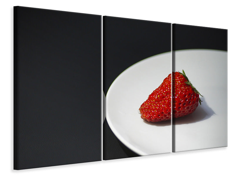 3-piece-canvas-print-a-strawberry