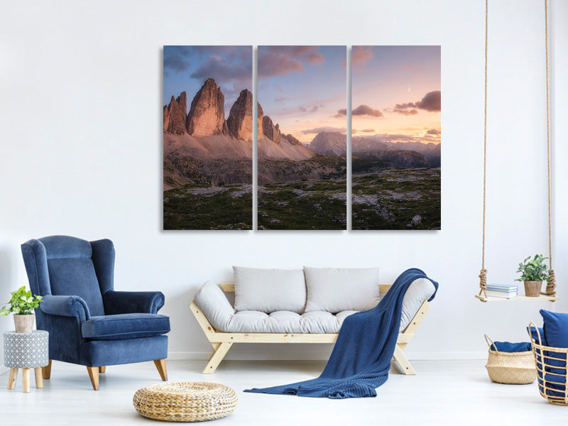 3-piece-canvas-print-an-evening-in-the-dolomites