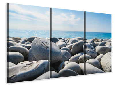 3-piece-canvas-print-beach-stones
