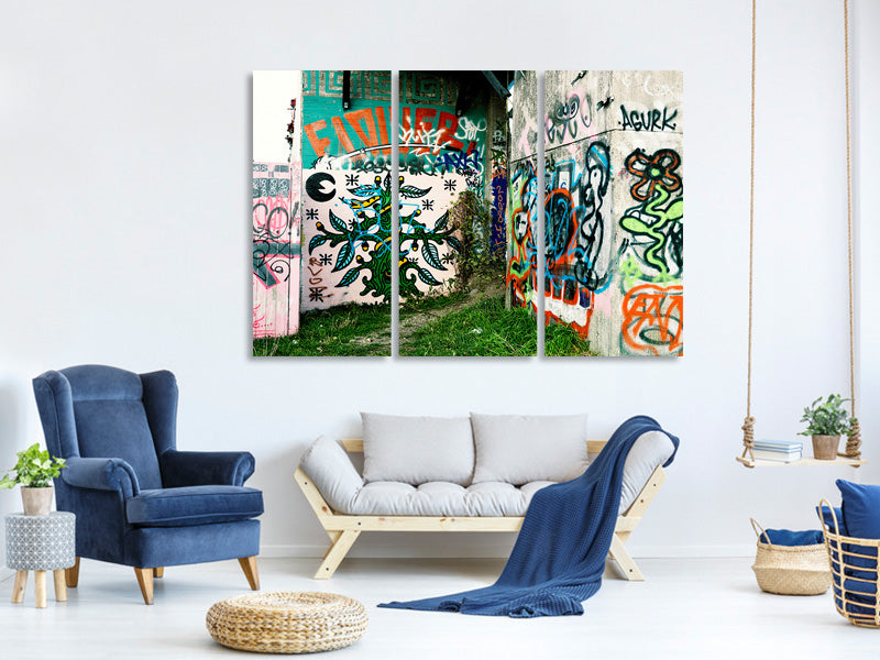 3-piece-canvas-print-graffiti-in-the-backyard