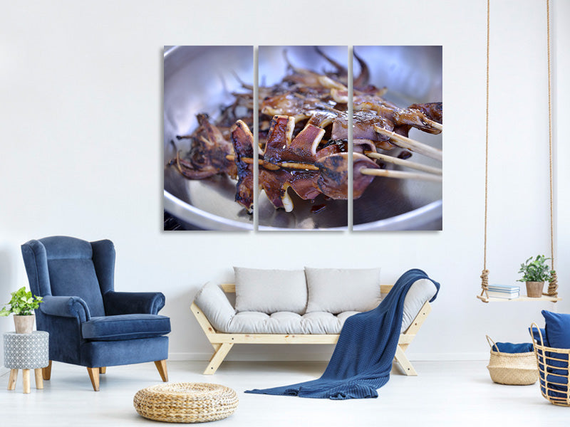 3-piece-canvas-print-grilled-octopus
