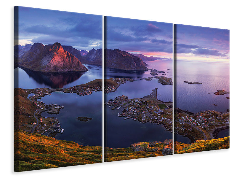 3-piece-canvas-print-lofoten-sunrise