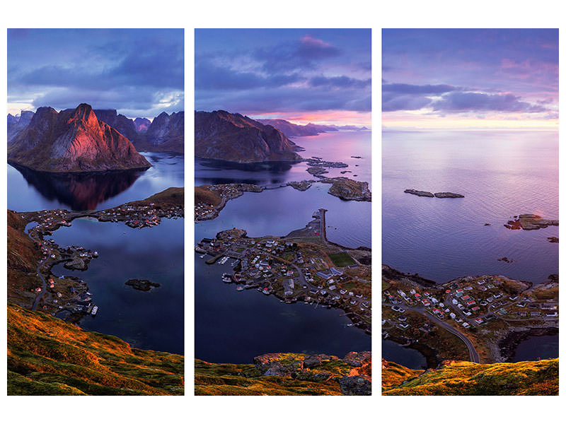 3-piece-canvas-print-lofoten-sunrise