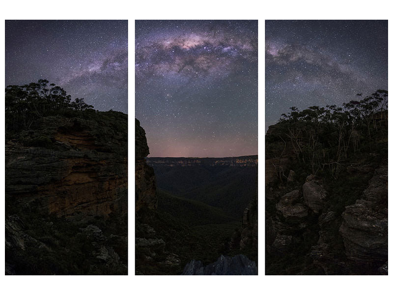 3-piece-canvas-print-night-sky-over-blue-mountains