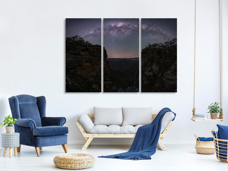 3-piece-canvas-print-night-sky-over-blue-mountains