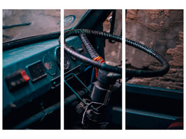 3-piece-canvas-print-old-vehicle-cabin