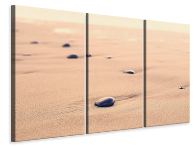 3-piece-canvas-print-pebbles-in-the-sand