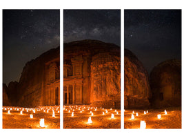 3-piece-canvas-print-petra-by-night