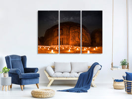 3-piece-canvas-print-petra-by-night