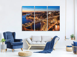 3-piece-canvas-print-portugal-porto-blue-hour