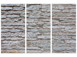 3-piece-canvas-print-stone-wall-ii