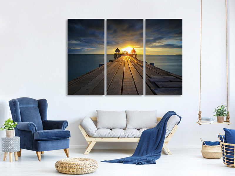 3-piece-canvas-print-sunset-at-the-wooden-bridge