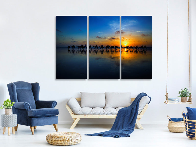 3-piece-canvas-print-sunset-camel-ride