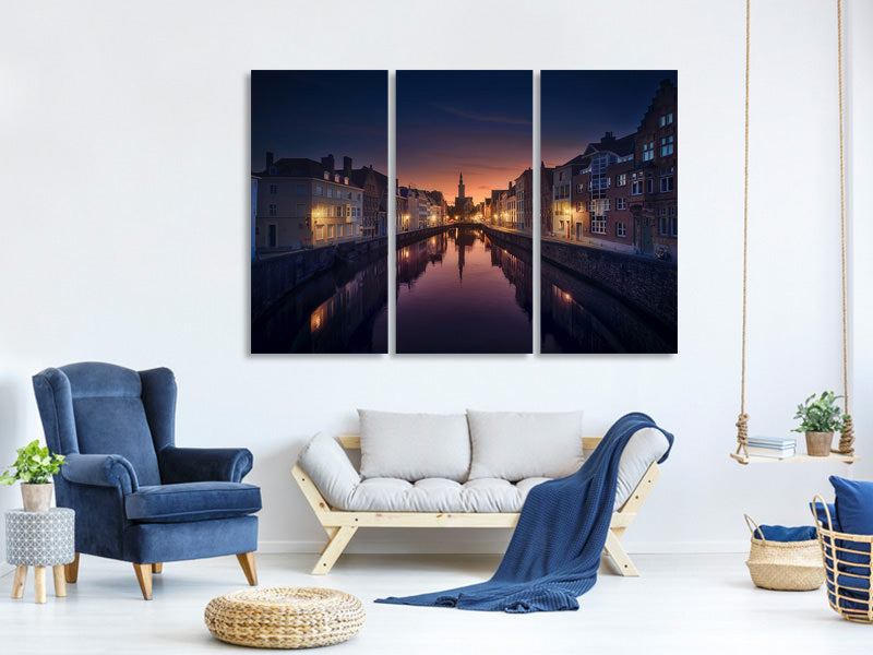 3-piece-canvas-print-sunset-in-brugge