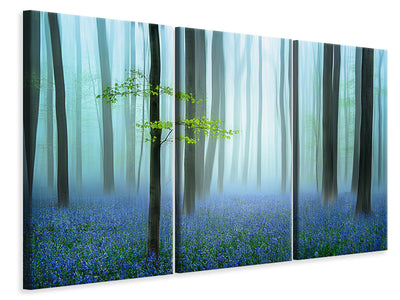 3-piece-canvas-print-the-blue-forest