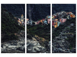 3-piece-canvas-print-village-on-the-rocks
