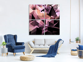 4-piece-canvas-print-3d-crystal-structure