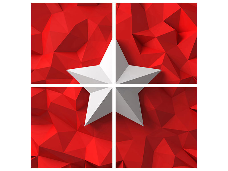 4-piece-canvas-print-3d-star