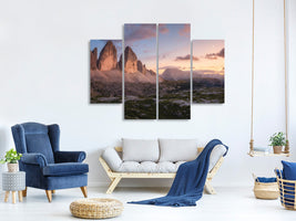 4-piece-canvas-print-an-evening-in-the-dolomites