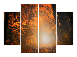 4-piece-canvas-print-autumn-light-in-the-forest