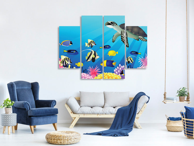 4-piece-canvas-print-childrens-underwater-world