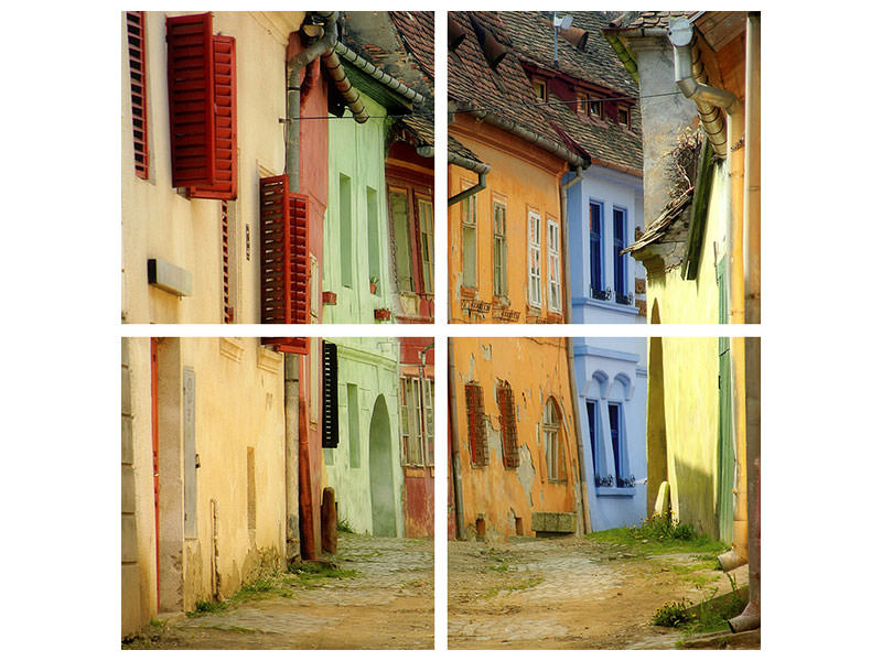 4-piece-canvas-print-colorful-street