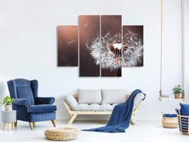 4-piece-canvas-print-dandelion-in-the-evening-light