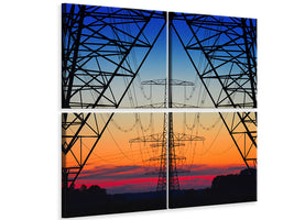 4-piece-canvas-print-electric-coloured-sky