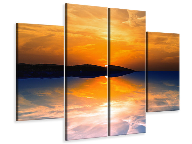 4-piece-canvas-print-fantastic-evening-mood