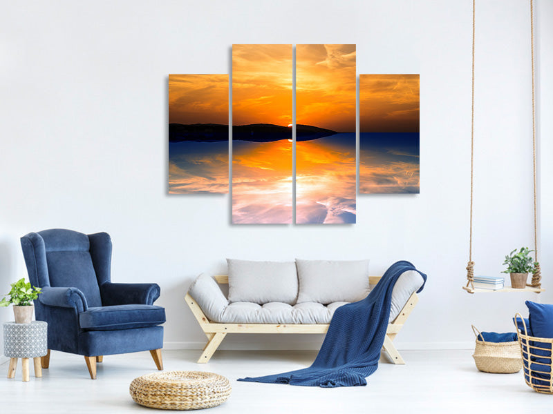 4-piece-canvas-print-fantastic-evening-mood