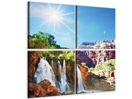 4-piece-canvas-print-fantastic-waterfall