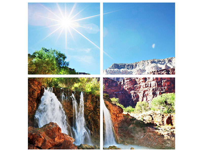 4-piece-canvas-print-fantastic-waterfall