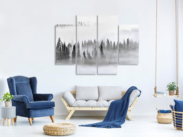 4-piece-canvas-print-foggy-forest