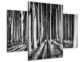 4-piece-canvas-print-ghost-forest