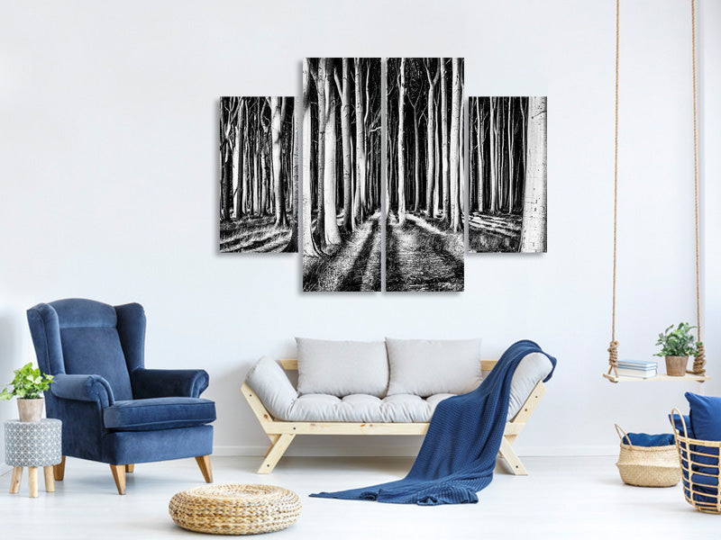 4-piece-canvas-print-ghost-forest