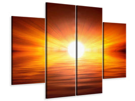4-piece-canvas-print-glowing-sunset