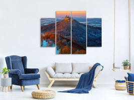 4-piece-canvas-print-hohenzollern-in-winter-mood