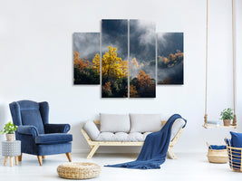 4-piece-canvas-print-moonlight-forest
