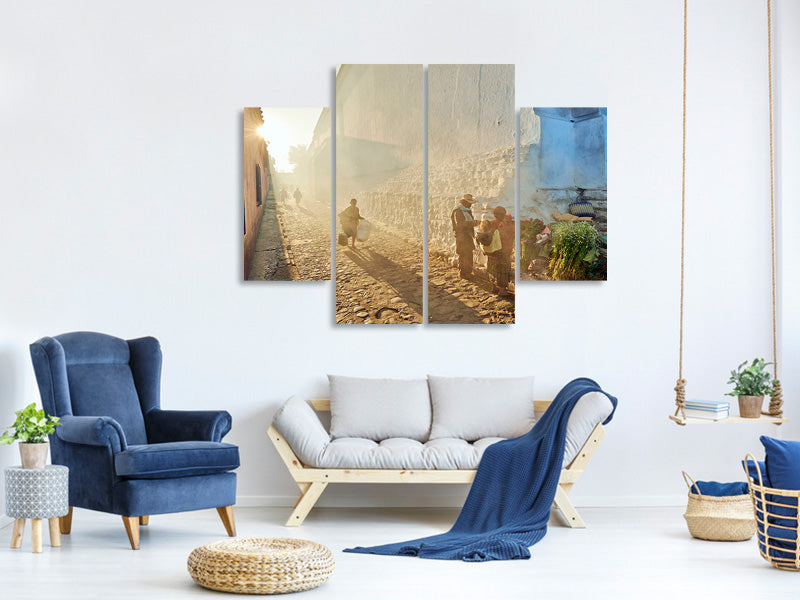 4-piece-canvas-print-morning-in-city-chichicastenango