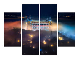 4-piece-canvas-print-mystic-foggy-night-in-toledo-city