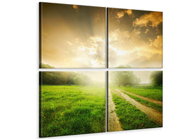 4-piece-canvas-print-mystic-sunset