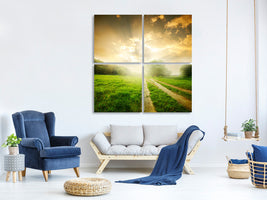 4-piece-canvas-print-mystic-sunset