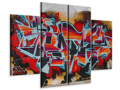4-piece-canvas-print-new-york-graffiti