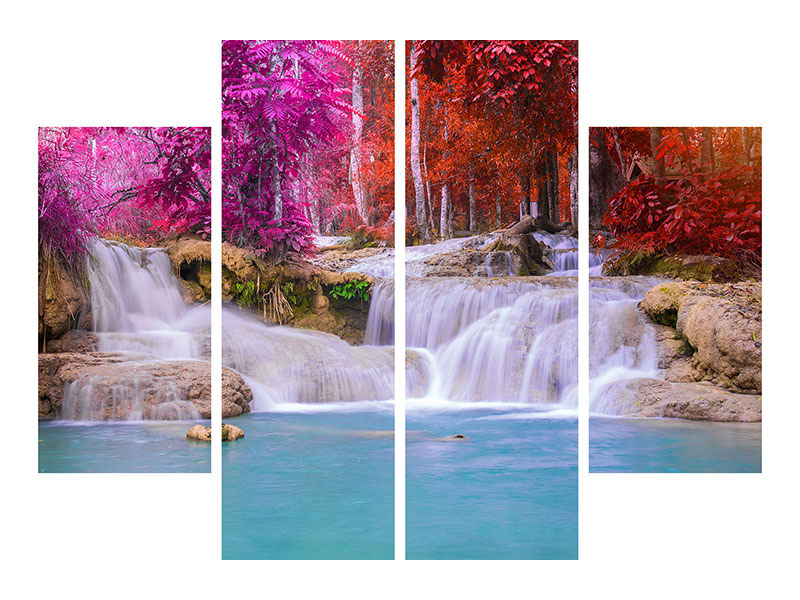 4-piece-canvas-print-paradisiacal-waterfall