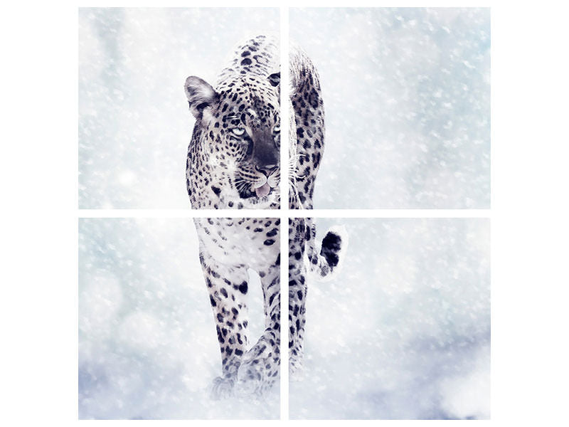 4-piece-canvas-print-photo-wallaper-the-leopard