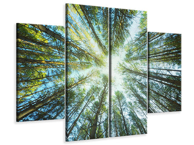 4-piece-canvas-print-pine-forest