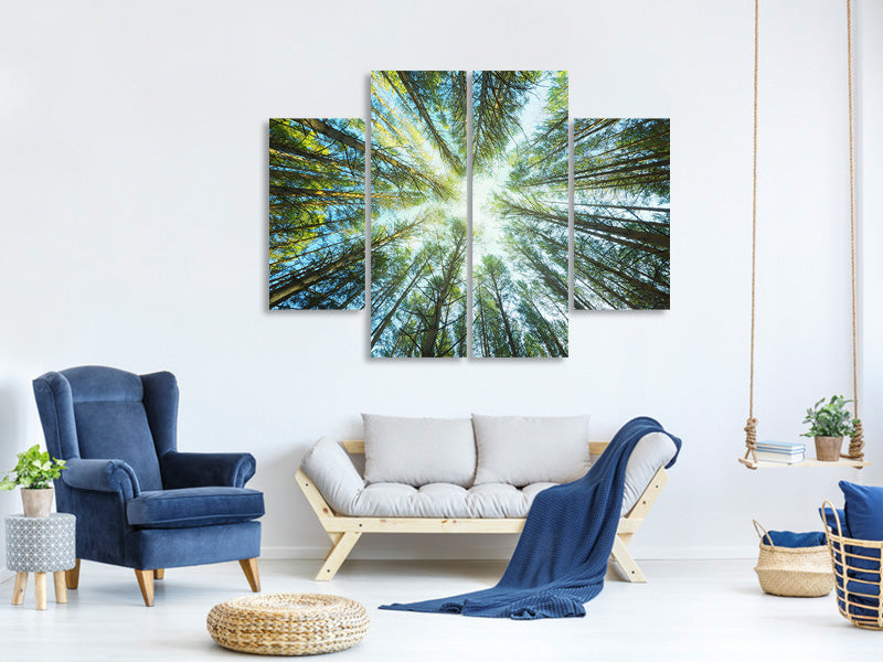 4-piece-canvas-print-pine-forest