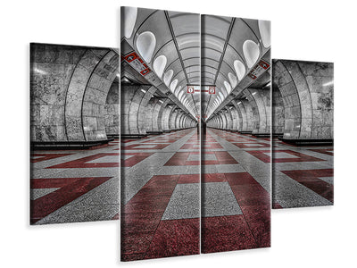 4-piece-canvas-print-prague-metro