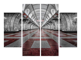 4-piece-canvas-print-prague-metro