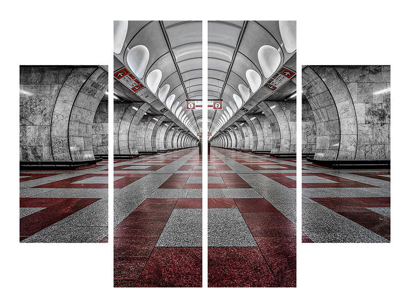 4-piece-canvas-print-prague-metro